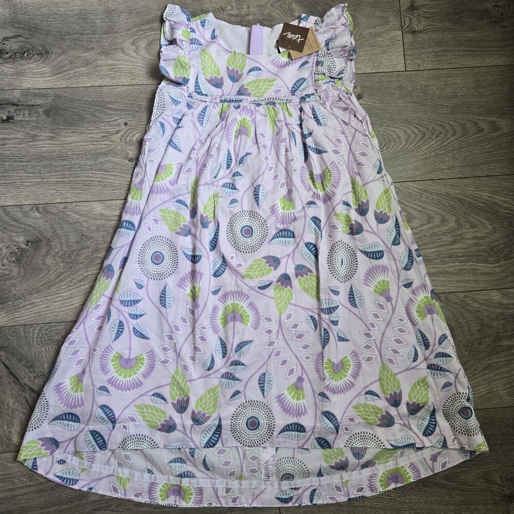 NWT Tea Collection Girls 7 Hekla Magnolia High-Low Floral Flutter Sleeve Dress